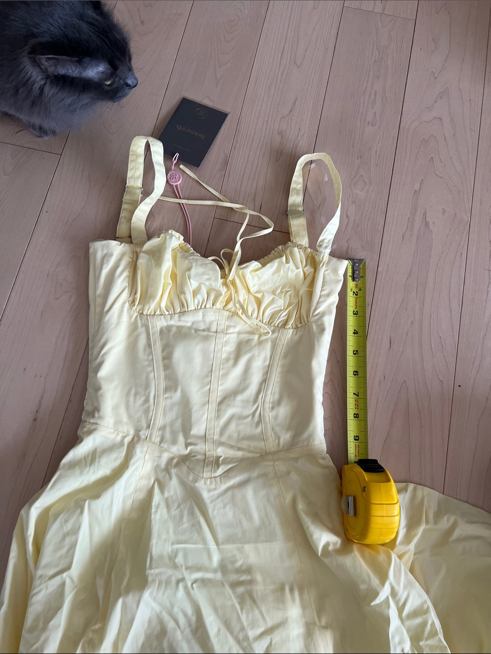 House of CB Carmen ‘Buttercup’ Butter Yellow Corset Midi Dress - Picture 11 of 11